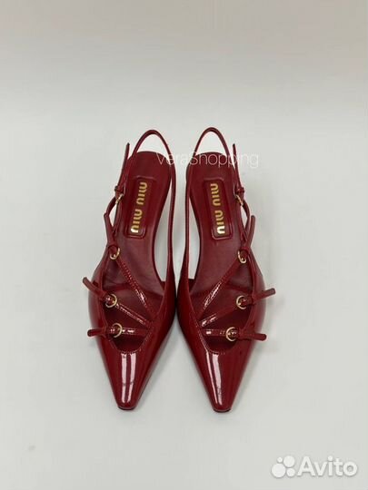 Туфли Miu Miu 35-40 бордовые