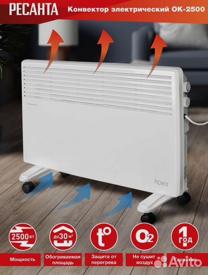 Конвектор Электрический Ок-2500 Ресанта