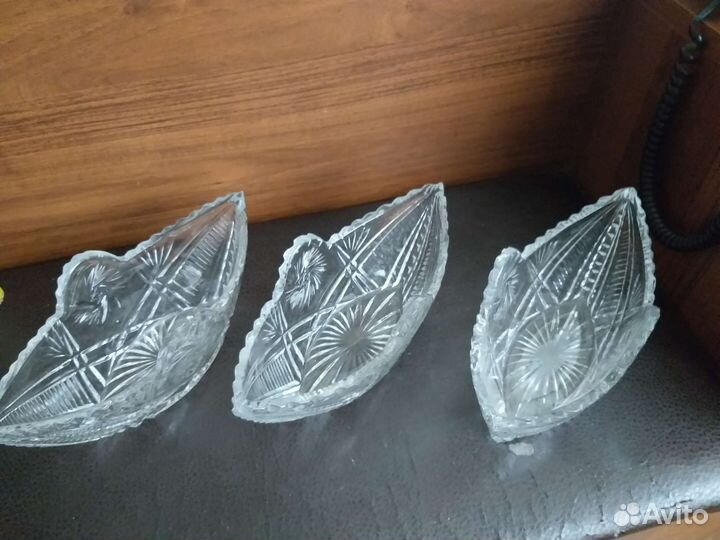 Ваза конфетница хрусталь