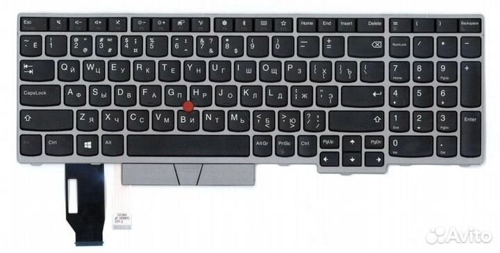 Клавиатура Lenovo IBM Thinkpad E580 серебристая