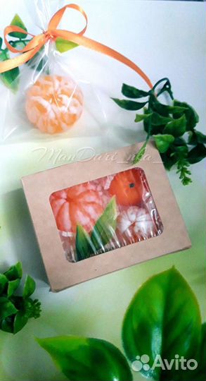 Мандарины из мыла Мыльные мандарины ручной работы