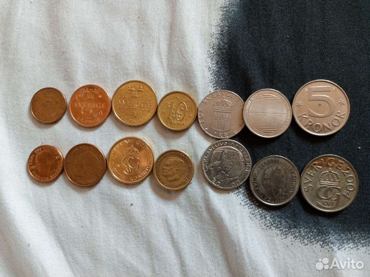 Шведские монеты разные