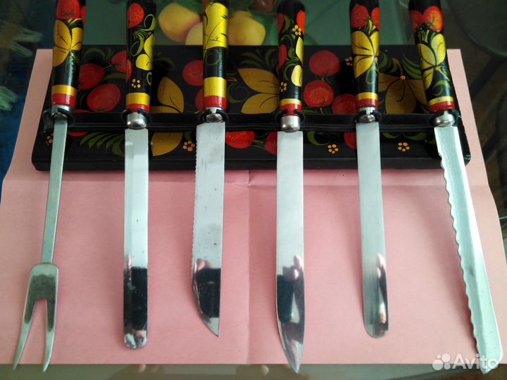 Винтажный кухонный набор, роспись