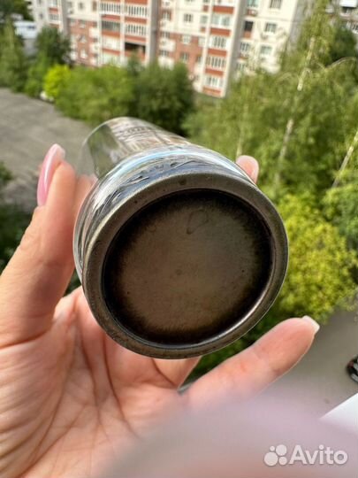 Рюмка стеклянная с мельхиором СССР