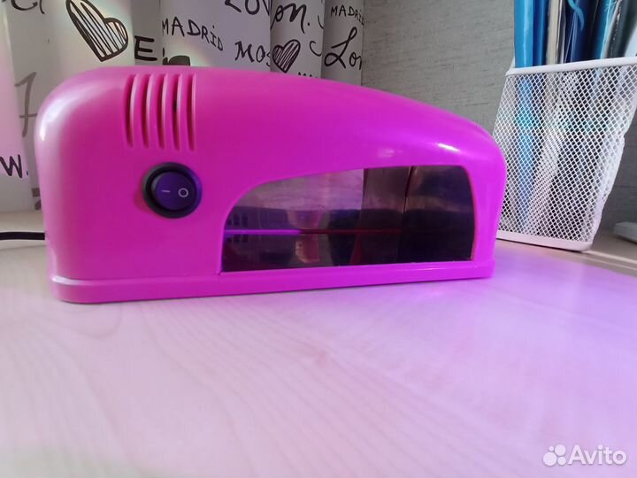 UV-лампа для маникюра+типсы и материалы