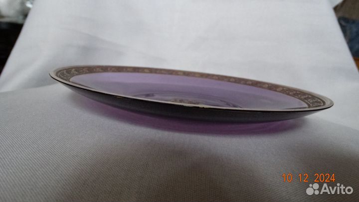 Антикварное блюдо Moser