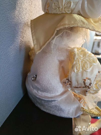 Кукла Арлекин музыкальная заводная