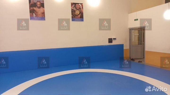 Борцовский ковер 12х12 двухцветный карманы