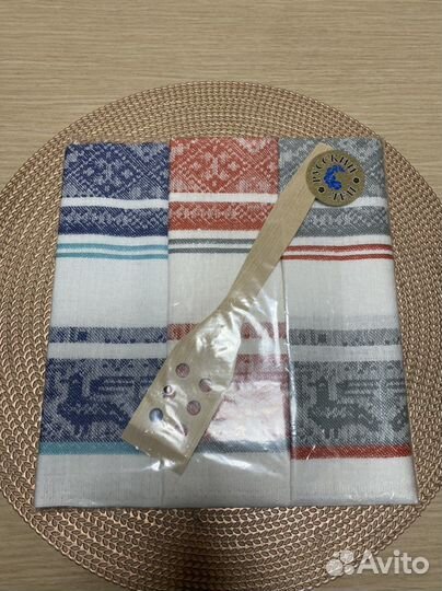 Комплект кухонных полотенец из жаккардового льна