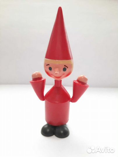 Игрушка Петрушка колкий пластик СССР очень редкая