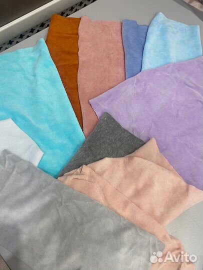 Лоскуты ткани велюр (пакетом)