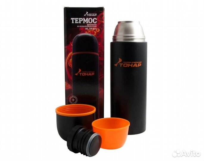 Термос HS.TM-026 1200ML черный (C) Tonar