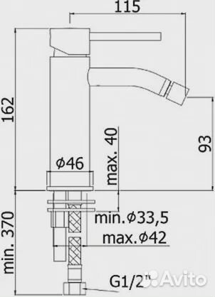 Смеситель Paffoni Light LIG131NO для биде