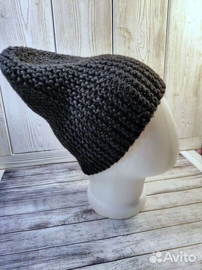 Шапка бини вязаная ручной работы