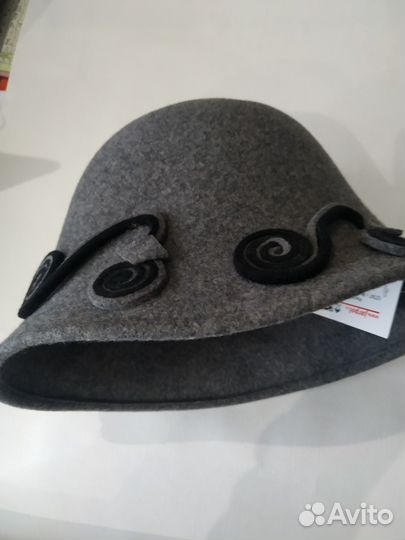 Шляпка женская, шерсть кролика