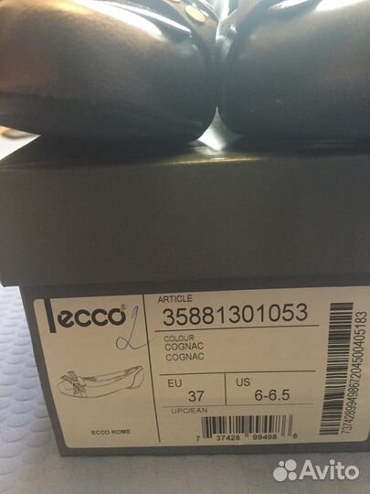 Туфли женские Ecco 37 новые