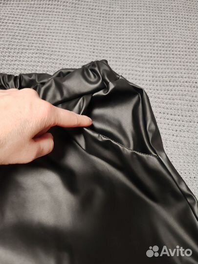 Кожаные брюки женские 48 новые