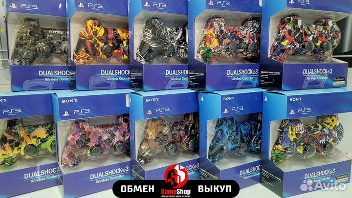 Геймпады для PS3 DualShock новые (разные цвета)