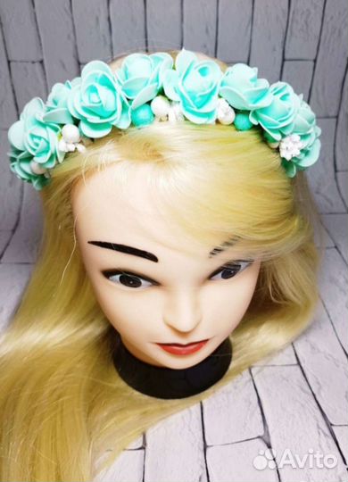 Ободок на праздник утренник ручной работы цветы
