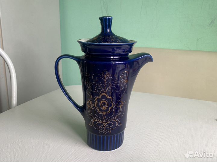 Кувшин чайник кобальт бронницы СССР