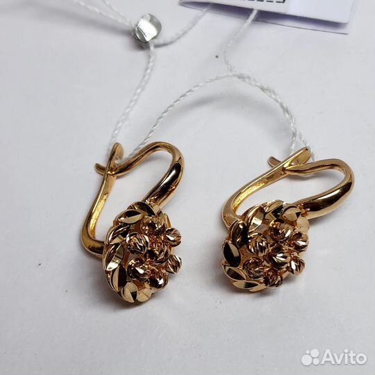 Золотые серьги 585 пробы бу 4,9