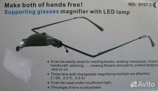 Профессиональные облегчённые очки-лупа для нар рес