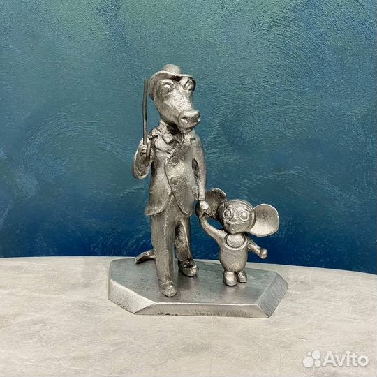 Статуэтка крокодил Гена и Чебурашка СССР