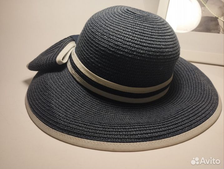 Соломенная шляпа с элегантным бантом 57-58