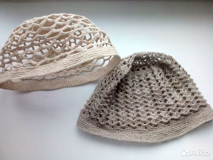 Шапочки ажурные,летние