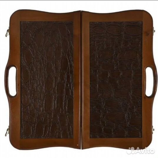 Нарды с ручкой кожаные 60см