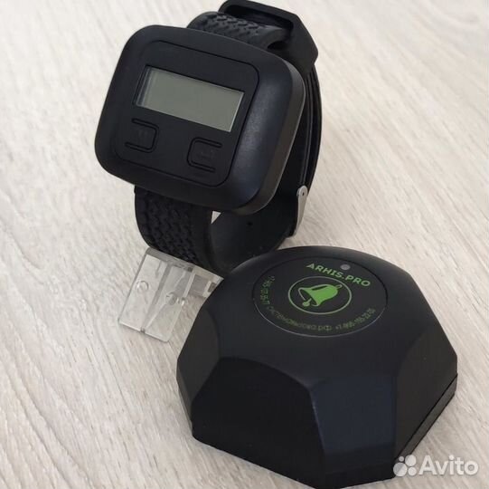 Кнопка вызова официанта Бургер и часы пейджер