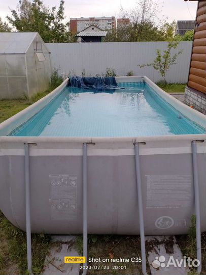 Каркасный бассейн прямоугольный бу