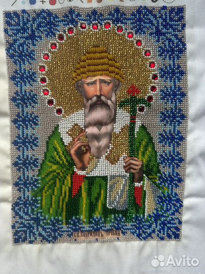 Готовая икона бисером