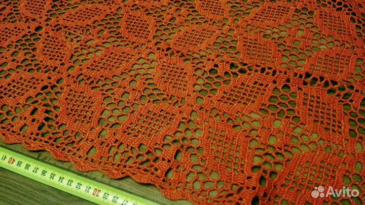 Вязанный воротник, ажурные вязанные салфетки