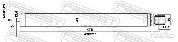 21650805R амортизатор задний газовый Ford Focu