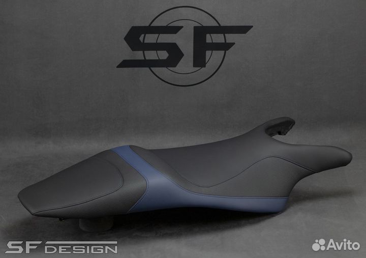 Сиденье для Honda VFR800 Blue Line Black Fog