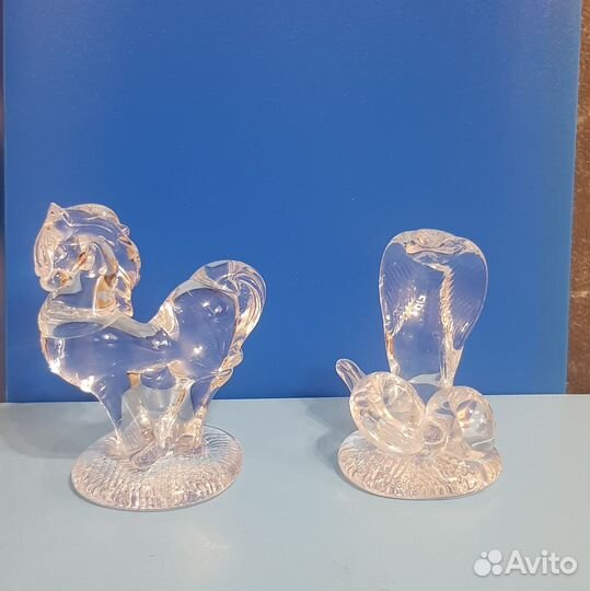 Декоративные фигурки из хрусталя, оникса, фарфора