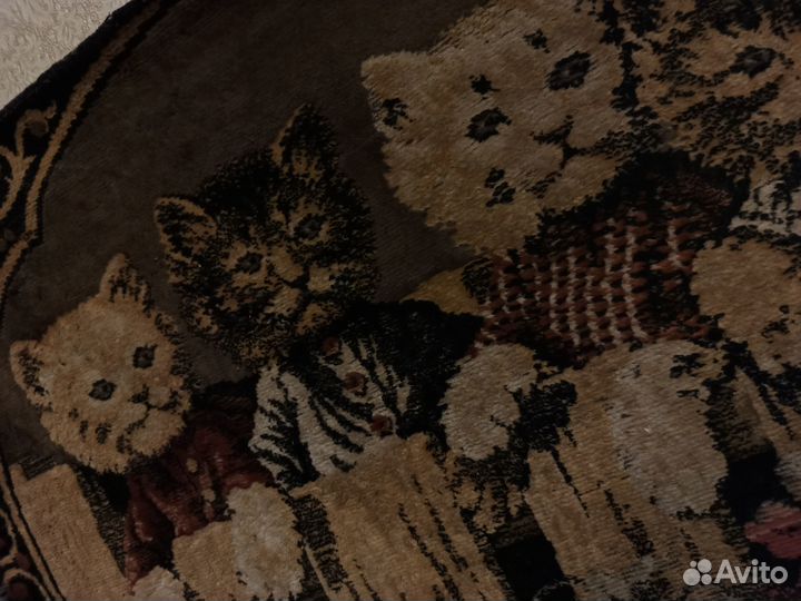 Редчайший винтажный коврик с котиками Италия