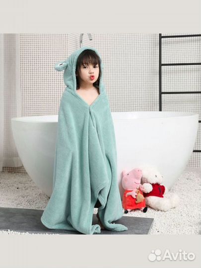 Полотенце детское с капюшоном