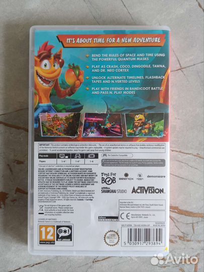 Игра для Nintendo Switch-Crash Bandicoot 4