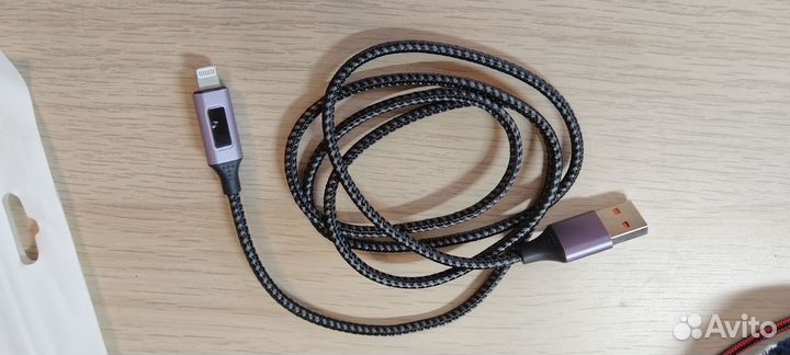 Кабель lightning Micro USB topk с дисплеем