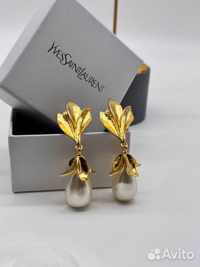 Серьги клипсы YSL