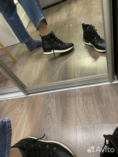 Ботинки черные женские 39 зимние/демисезонные