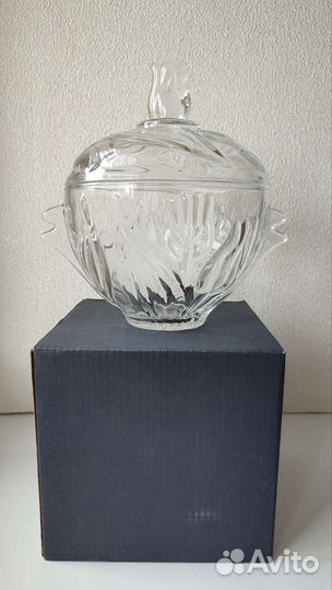 Ваза конфетница стекло новая