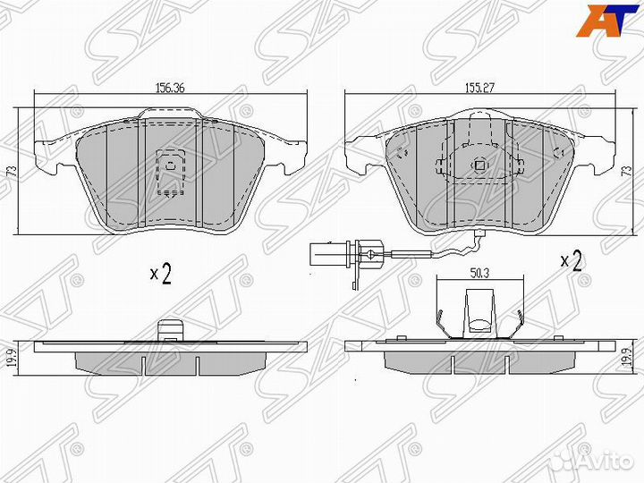 Колодки тормозные передние Audi A6 C6 BBJ