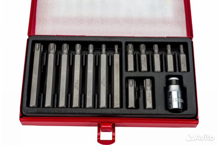 Набор вставок (бит) 10 мм king tony 1015PQ 15пр