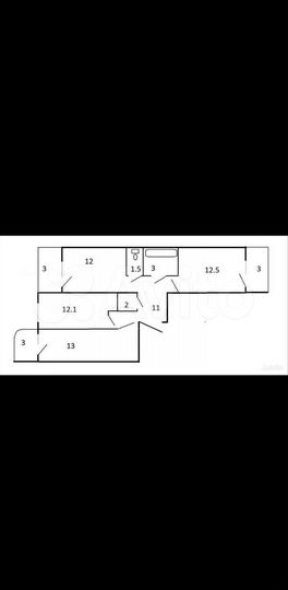 3-к. квартира, 71 м², 12/12 эт.