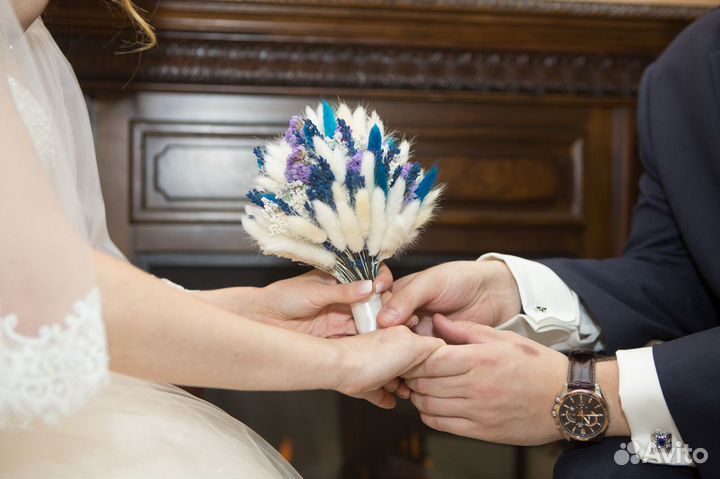 Свадебный букет из сухоцветов