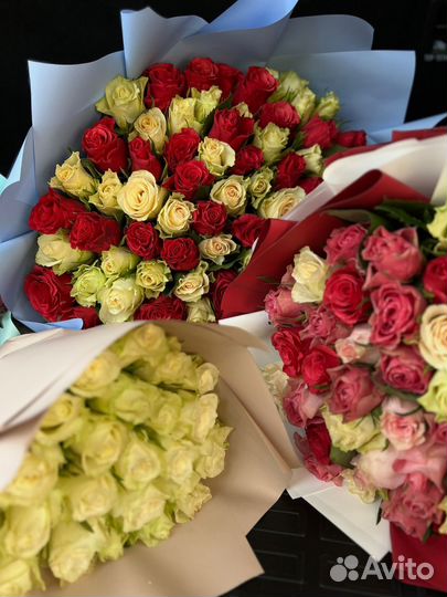 Розы букет 25 / 51 / 101 с доставкой