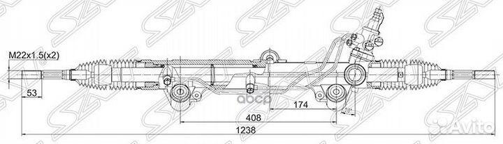 Рейка рулевая toyota land cruiser 200/sequoia 0
